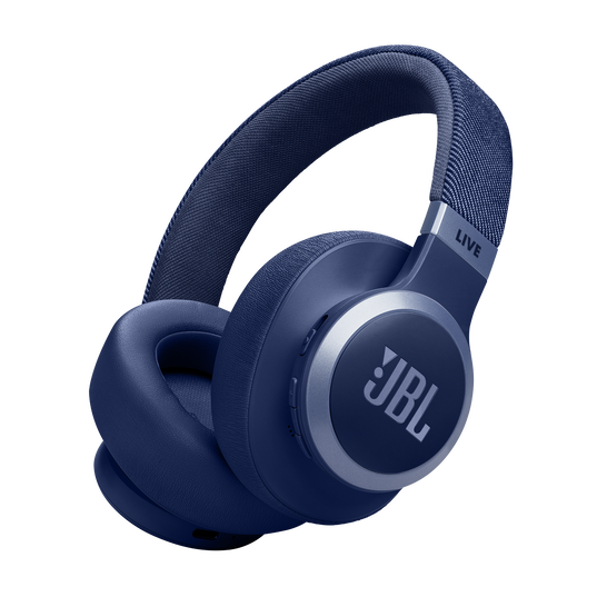 JBL Live 770NC - Blue - Wireless Over-Ear Headphones with True Adaptive Noise Cancelling - Hero